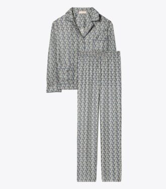 Conjunto de pijama de sarga de seda