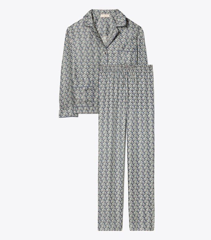 Conjunto de pijama de sarga de seda Conjunto de pijama de sarga de seda