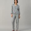 Conjunto de pijama de sarga de seda Conjunto de pijama de sarga de seda