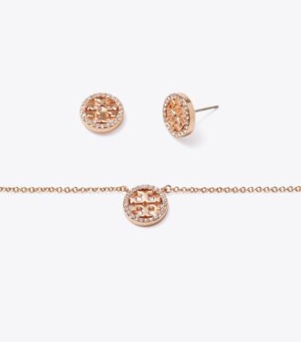 Conjunto de regalo con collar y aretes Miller Pavé Conjunto de regalo con collar y aretes Miller Pavé