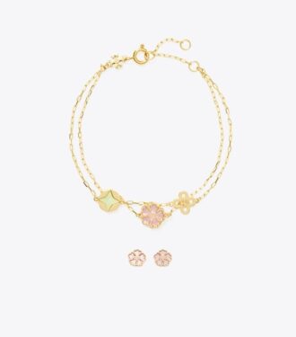 Conjunto de regalo de pulsera y aretes Forget Me Not