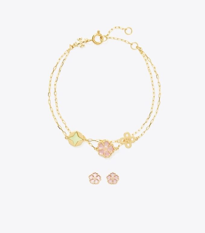 Conjunto de regalo de pulsera y aretes Forget Me Not Conjunto de regalo de pulsera y aretes Forget Me Not