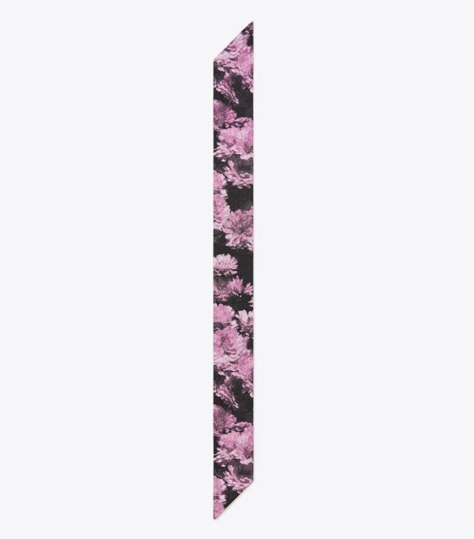 Corbata de seda con estampado Pixel Flower