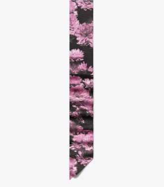 Corbata de seda con estampado Pixel Flower