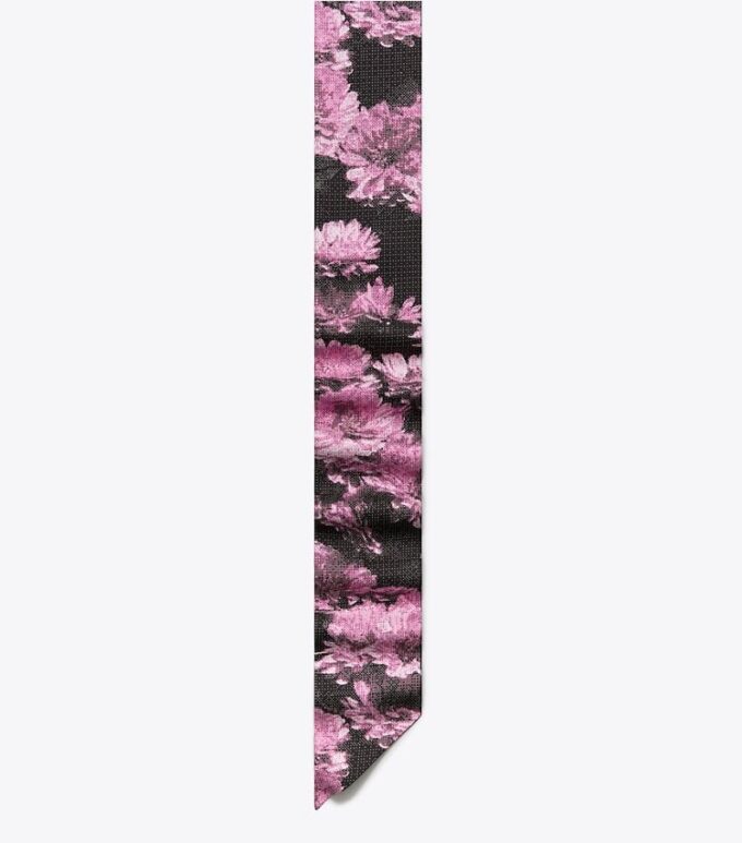 Corbata de seda con estampado Pixel Flower