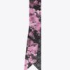 Corbata de seda con estampado Pixel Flower