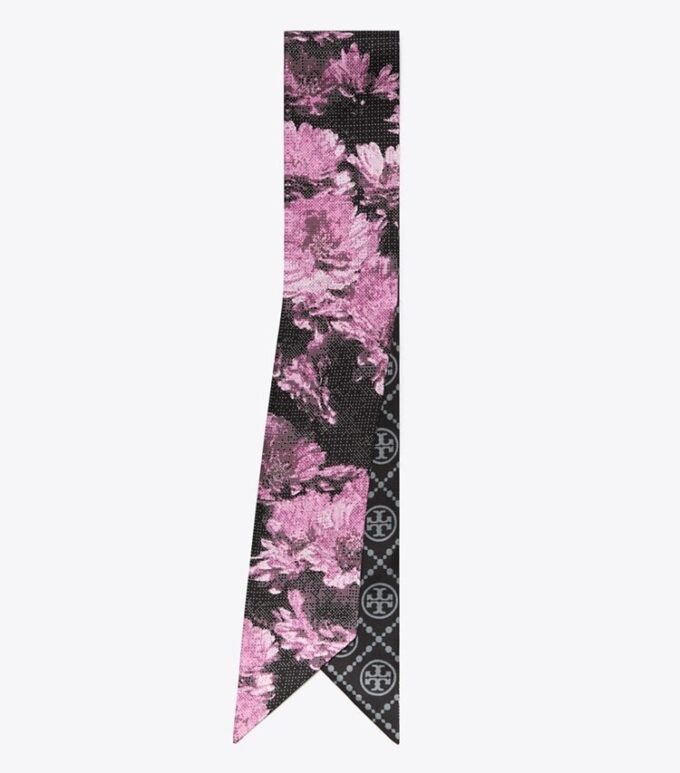 Corbata de seda con estampado Pixel Flower