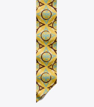 Corbata de seda con monograma mosaico a doble cara