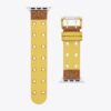 Correa con doble remache para Apple Watch®, piel amarilla Correa con doble remache para Apple Watch®, piel amarilla