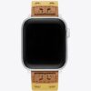 Correa con doble remache para Apple Watch®, piel amarilla Correa con doble remache para Apple Watch®, piel amarilla