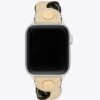Correa trenzada para Apple Watch®, cuero color crema/negro, 38 mm – 40 mm Correa trenzada para Apple Watch®, cuero color crema/negro, 38 mm – 40 mm