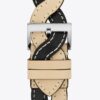 Correa trenzada para Apple Watch®, cuero color crema/negro, 38 mm – 40 mm Correa trenzada para Apple Watch®, cuero color crema/negro, 38 mm – 40 mm