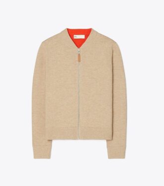 Cárdigan reversible con cremallera delantera