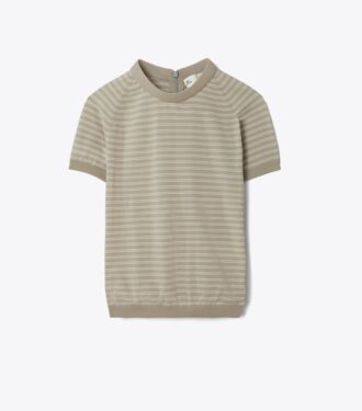 Cuello alto de nylon a rayas