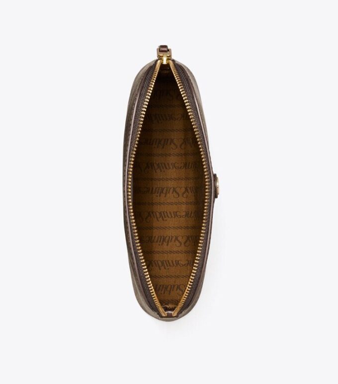 Estuche cosmético pequeño con forma de cúpula de lona recubierta con T Monogram Estuche cosmético pequeño con forma de cúpula de lona recubierta con T Monogram