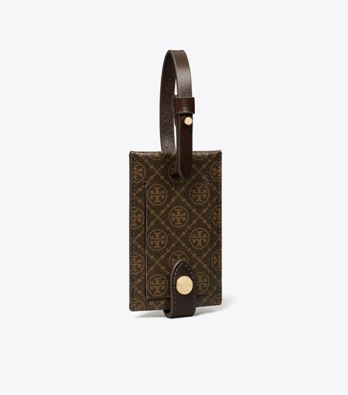 Etiqueta para equipaje de lona recubierta con T Monogram Etiqueta para equipaje de lona recubierta con T Monogram