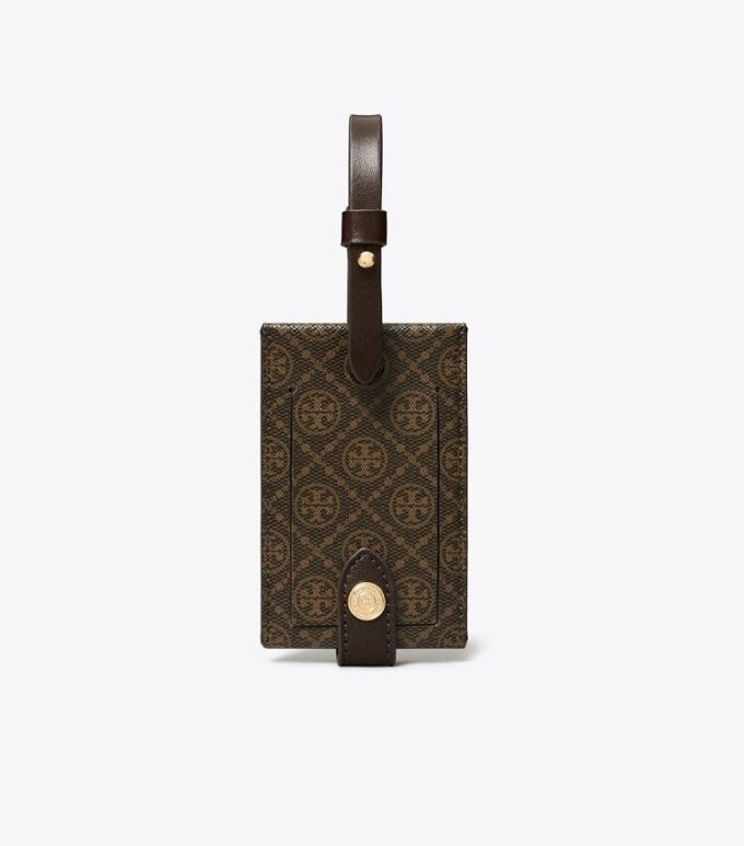 Etiqueta para equipaje de lona recubierta con T Monogram Etiqueta para equipaje de lona recubierta con T Monogram