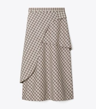 Falda cruzada de lana