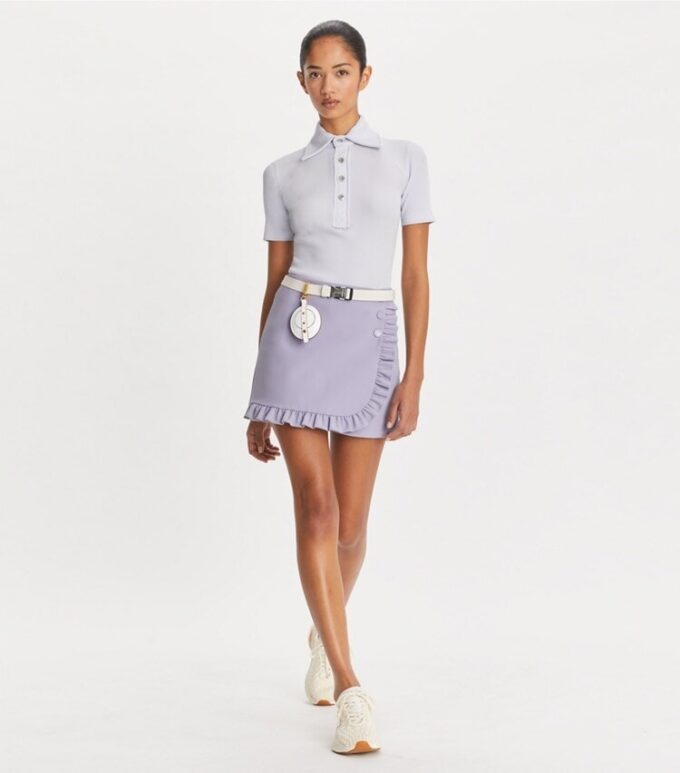 Falda de golf elástica con volantes Falda de golf elástica con volantes