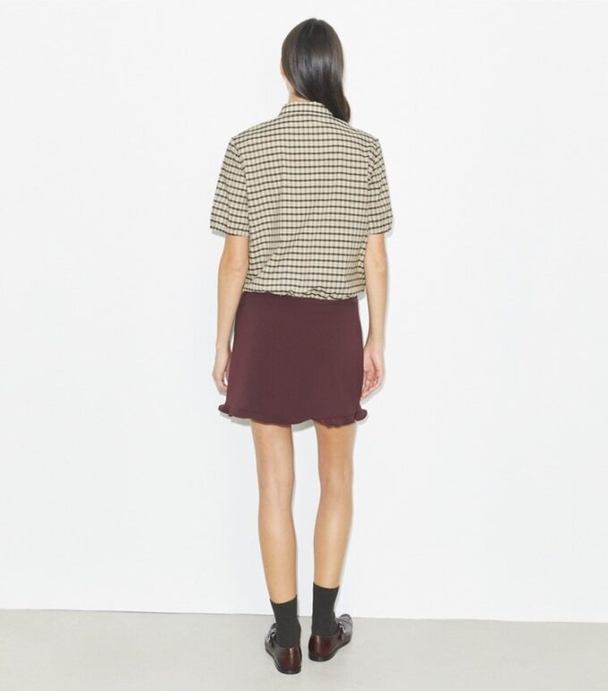 Falda de golf elástica con volantes Falda de golf elástica con volantes