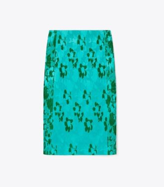 Falda de viscosa jacquard