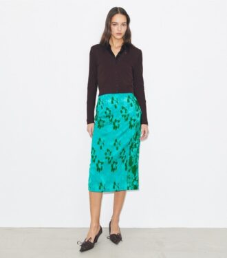 Falda de viscosa jacquard