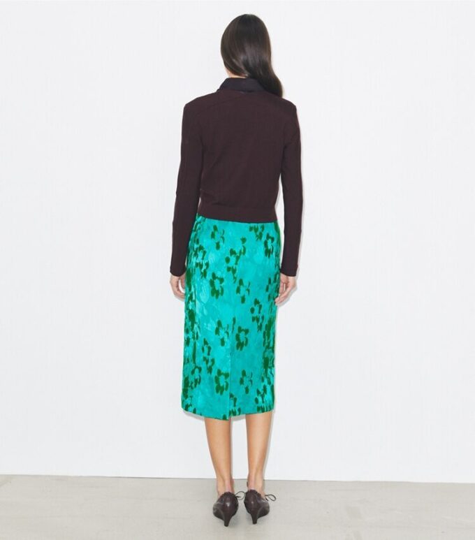 Falda de viscosa jacquard