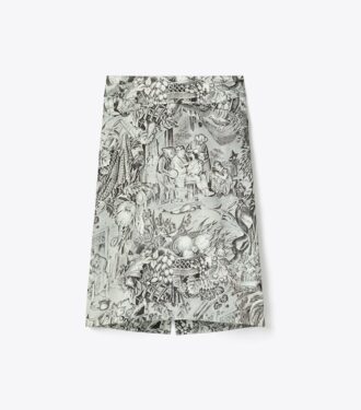 Falda estampada de viscosa