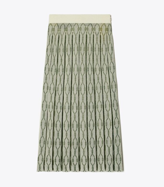 Falda jacquard con pliegues Falda jacquard con pliegues