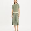 Falda jacquard con pliegues Falda jacquard con pliegues