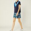 Falda pantalón de golf de sarga técnica estampada Falda pantalón de golf de sarga técnica estampada