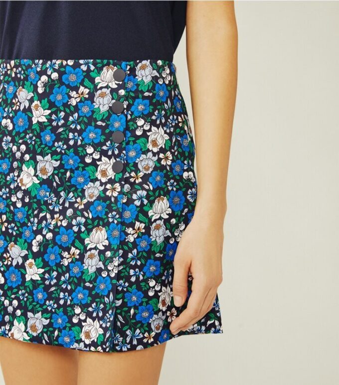 Falda pantalón de golf de sarga técnica estampada Falda pantalón de golf de sarga técnica estampada
