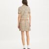 Falda plisada de viscosa con T Monogram