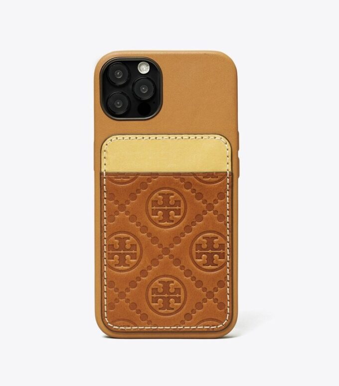 Funda para teléfono con bolsillo para tarjetas T Monogram