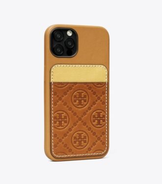 Funda para teléfono con bolsillo para tarjetas T Monogram