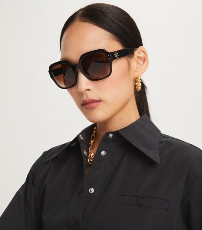 Gafas de sol cuadradas oversize con logotipo