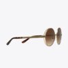 Gafas de sol redondas Kira Stripe Open-Wire