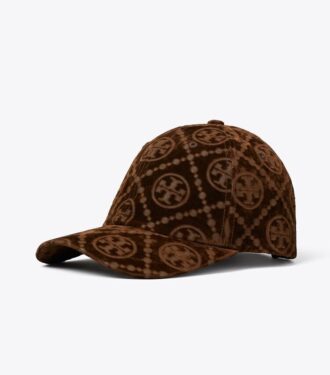 Gorra de béisbol de terciopelo con T Monogram