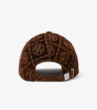 Gorra de béisbol de terciopelo con T Monogram