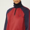 Jersey con media cremallera y bloques de color Jersey con media cremallera y bloques de color