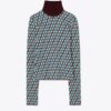 Jersey de cuello alto jacquard Jersey de cuello alto jacquard