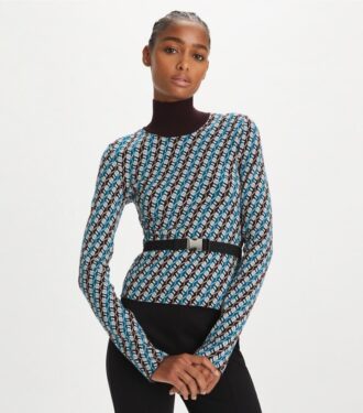 Jersey de cuello alto jacquard