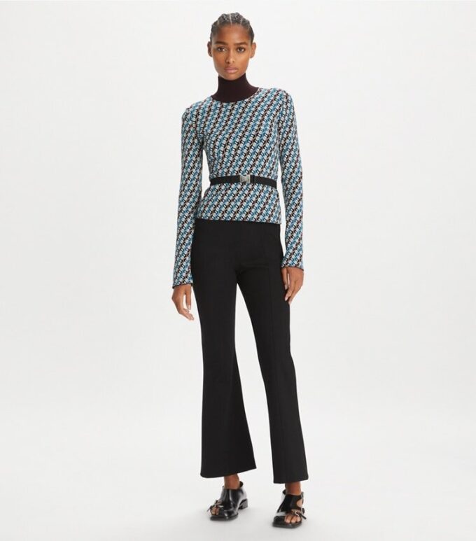 Jersey de cuello alto jacquard Jersey de cuello alto jacquard