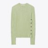 Jersey de cuello redondo con rayas de lurex Jersey de cuello redondo con rayas de lurex