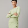 Jersey de cuello redondo con rayas de lurex Jersey de cuello redondo con rayas de lurex