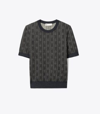 Jersey de cuello redondo jacquard