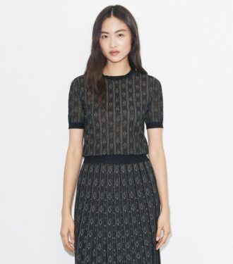 Jersey de cuello redondo jacquard