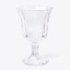 Juego de 4 copas de vino de vidrio prensado Juego de 4 copas de vino de vidrio prensado