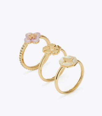 Juego de anillos apilables Forget Me Not