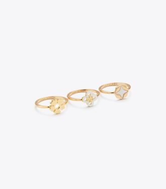 Juego de anillos apilables Forget Me Not